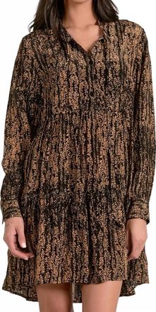 Elan Wisteria Button Dress In Gold
