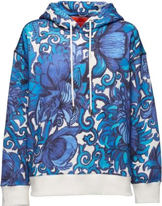 La DoubleJ Art-House Hoodie - Dames - Hoodies - Blauw - L - Katoen - Hoodies & sweatvesten