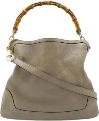 Gucci Borsa Pre-owned in Bamboo - - Pre-owned - Donna - Grigio - ONE SIZE