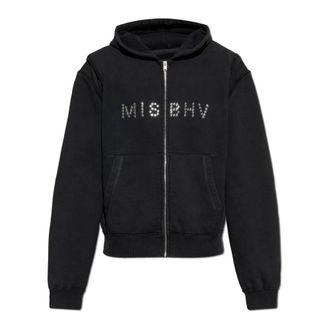 Misbhv Zip-throughs, male, Black, Size: 2XL Sweatshirt with logo