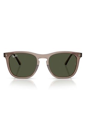 Ray-Ban 53mm Square Sunglasses in Light Brown /Green at Nordstrom