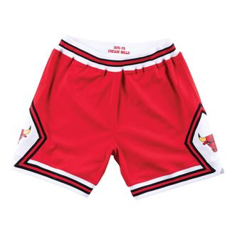 Mitchell & Ness NBA Authentic Shorts Chicago Bulls Road 1975-76 Red White ASHRGS18036-CBUSCAR75