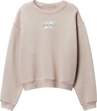 Alexander Wang Katoenen sweater met logoprint - Beige