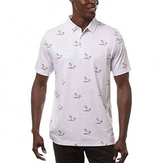 Travis Mathew Rally Time Polo Shirt In White