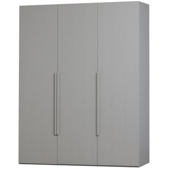 Woood Armario de 3 puertas de madera h210cm - gris claro
