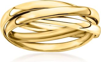 Ross-Simons Italian 14kt Yellow Gold Rolling Ring