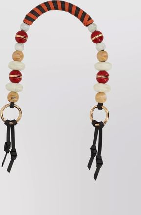 Etro beaded handle gold rings leather straps