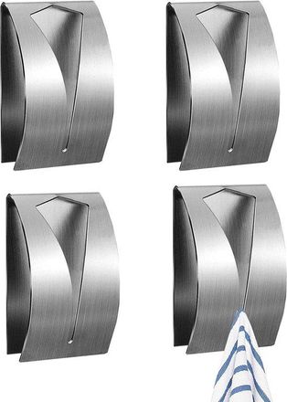 No Brand Piezas, Pinza Para Toallas Autoadhesiva, 52.37.8 Cm, Ganchos De Pared De Acero Inoxidable Para Cocina, Soporte Para Pa&ntilde;os De Cocina De Acero Inoxidabl