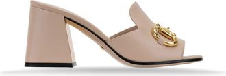 Gucci Dames Slip-On Leren Sandalen - Dames - Muiltjes - Roze - 35 EU - Schoenen
