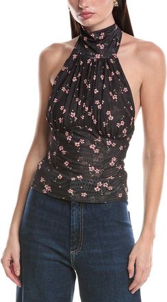 AFRM Afrm Lune Tie Neck Open Back Top