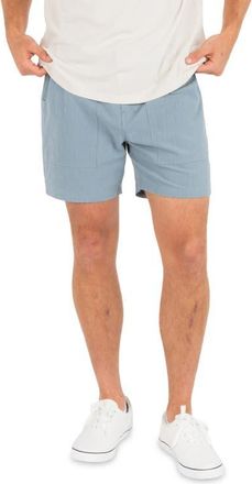 Hurley Volley Solid Cotton Drawstring Shorts in Worker Blue at Nordstrom, Size Xx-Large