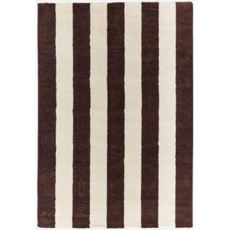 Sweeek Indoor rug with brown and white stripes 80x140cm - Pablo