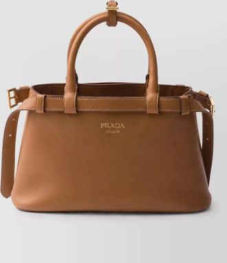 Prada soft small leather belted shoulder bag