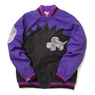 Mitchell & Ness 75th Anniversary Warm Up Jacket Toronto Raptors OJBF1201-TRAYYPPPBLCK