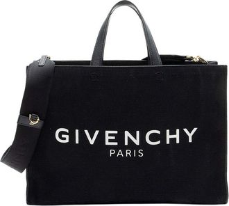 Givenchy Canvas Logo Medium Shopper Tote (Authentic Pre-Loved)