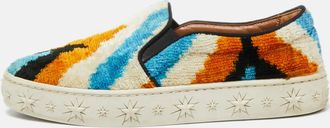 Aquazzura Multicolor Velvet Slip On Sneakers