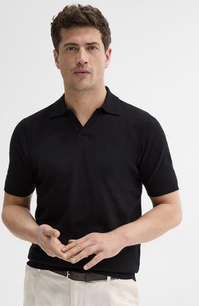 Le 31 Mens Organic cotton knit Johnny collar polo