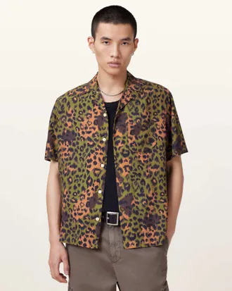 AllSaints Styx Printed Short Sleeve Shirt
