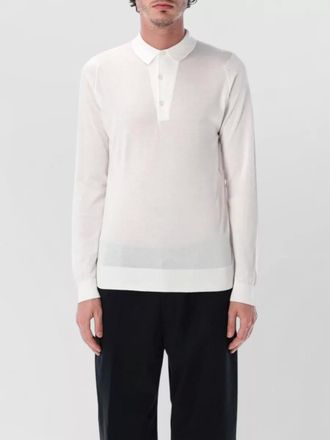 John Smedley bradwell long sleeve knitted polo sweater