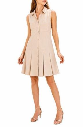 Beach Lunch Lounge Two Pocket Sleeveless Shirtdress in Aesthetic Beige at Nordstrom Rack, Size X-Large