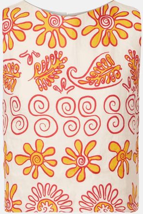Cala de la Cruz Avelino printed linen top