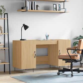 vidaXL Escritorio Madera De Ingenier&iacute;a Roble Sonoma 140x50x75 Cm Vidaxl