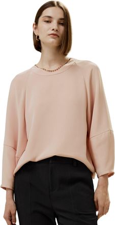 LilySilk Round Collar Blouse with Detachable Necklace for Women