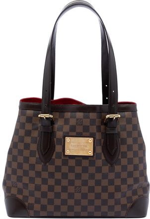 Louis Vuitton Pre-owned Womens Damier Ebene Hampstead Mm - Dark Brown Textile - One Size