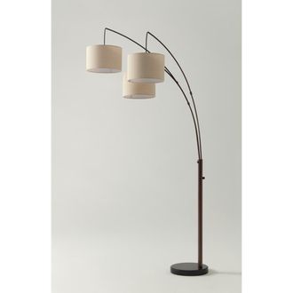 Brightech Trilage 84 Adjustable Tall LED Floor Lamp with 3 Fabric Drum Shades, Bulbs Included in Metallic Bronze at Nordstrom