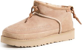 UGG Womens Ultra Mini Crafted Regenerate Boot, Sand, 13-14