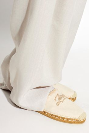 Jimmy Choo London Avi Flat Espadrilles, Womens, Beige