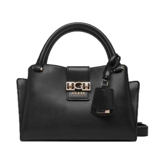 Guess Jane Small Satchel - Dames - Handtassen - Zwart - ONE Size - Polyester - Tassen