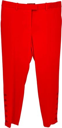 Altuzarra Straight-Leg Trousers in Red Triacetate