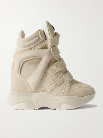 Isabel Marant Sneakers Alte In Camoscio Con Zeppa Balskee - Neutri