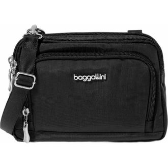 Baggallini Trifecta RFID Wallet Crossbody Bag in Black at Nordstrom
