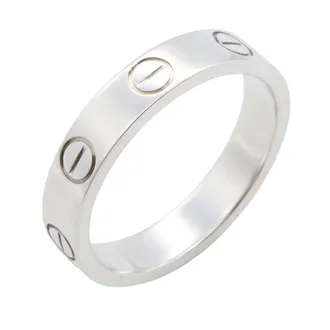 Cartier Silver White Gold Band Ring (Pre-Owned)