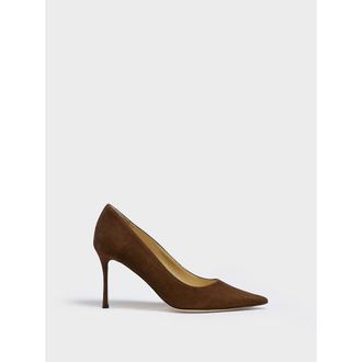 Marion Parke Classic Pump 85 Suede in Chocolate at Nordstrom, Size 39.5