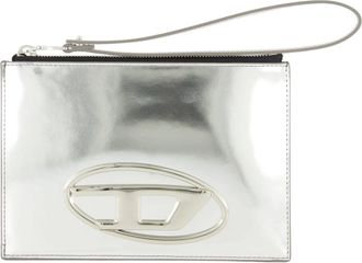 Diesel Wallets & Cardholders, female, Gray, ONE SIZE, Silver Clutch