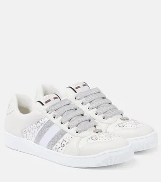 Gucci Sneakers in pelle con cristalli