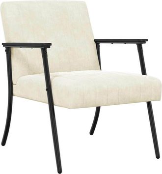 vidaXL Sill&oacute;n Crema 59 X 75 X 78 Cm Terciopelo Vidaxl