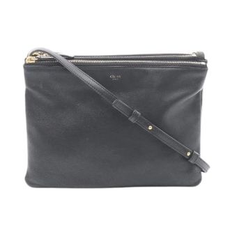 Celine Pre-owned Cross Body Bags, female, Black, Size: ONE SIZE Pre-owned Trio Large Leather Shoulder Bag