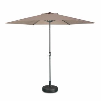 Sweeek Parasol redondo, 3x3m, pardo