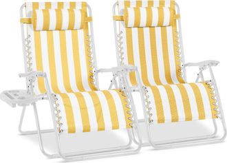 Best Choice Products Set of 2 Extra Wide Zero Gravity Lounge Chair Recliners w/ Cup Holder