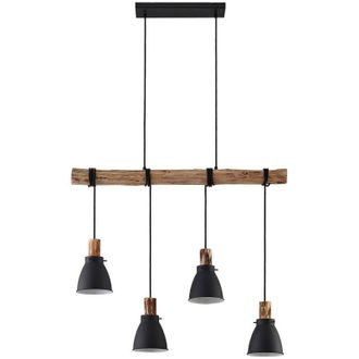 Lindby L&aacute;mpara Colgante trebale En Negro De Metal - Lindby