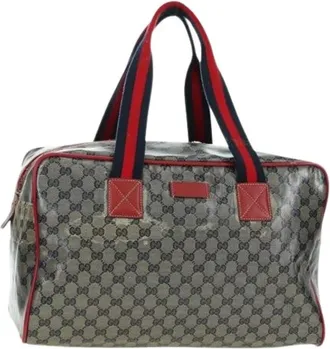 Gucci Pre-owned Handbags, female, Blue, Size: ONE SIZE Pre-owned Boston Bag