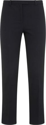 Max Mara Blauwe Broek Elegante Getailleerde Stijl - Dames - Slim Fit Broeken - Blauw - L - Leer - Broeken