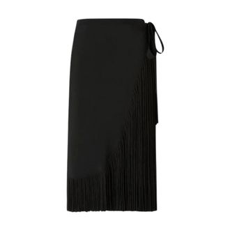 Pinko Midi Skirts, female, Black, Size: S Bacedasco Wrap Skirt