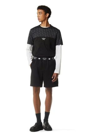 MCM Essential Logo Ponte Shorts in Black at Nordstrom, Size X-Large