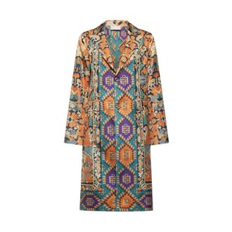 Pierre-Louis Mascia Single-Breasted Coats, female, Multicolor, Size: XS Cialda Coat