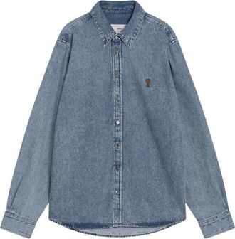 Ami De Coeur Button-Down Shirt - Heren - Spijkeroverhemden - Blauw - L - Katoen - Overhemden